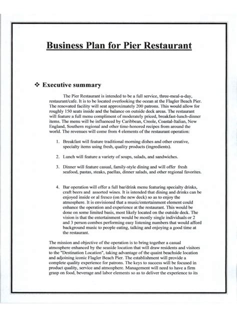Pie Restaurant Business Plan